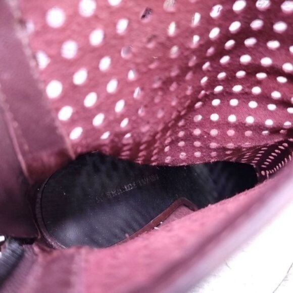 Alexander Wang Shelly Perforated Heeled Ankle Boot Burgundy Red 36.5 Women 6.5 - Picture 6 of 8